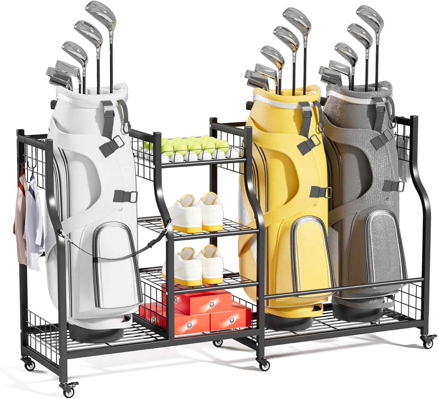 Sports Equipment Garage Organizer - Golf Bag Storage Rack Organizer Heavy