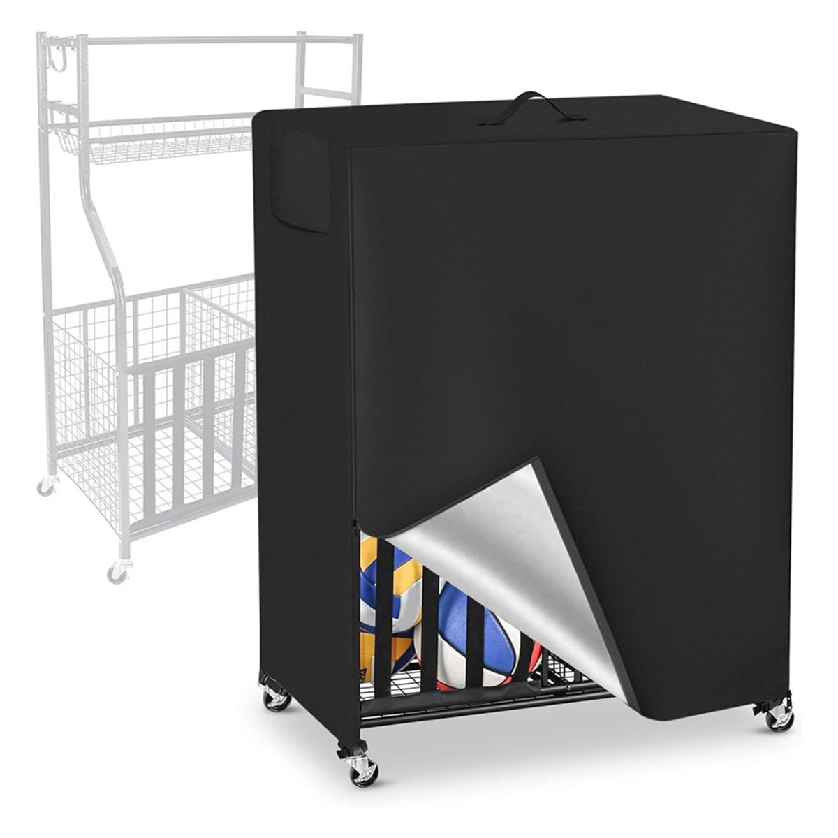 Sports Equipment Garage Organizer - Basketball Rack Cover Garage Sports Equipment