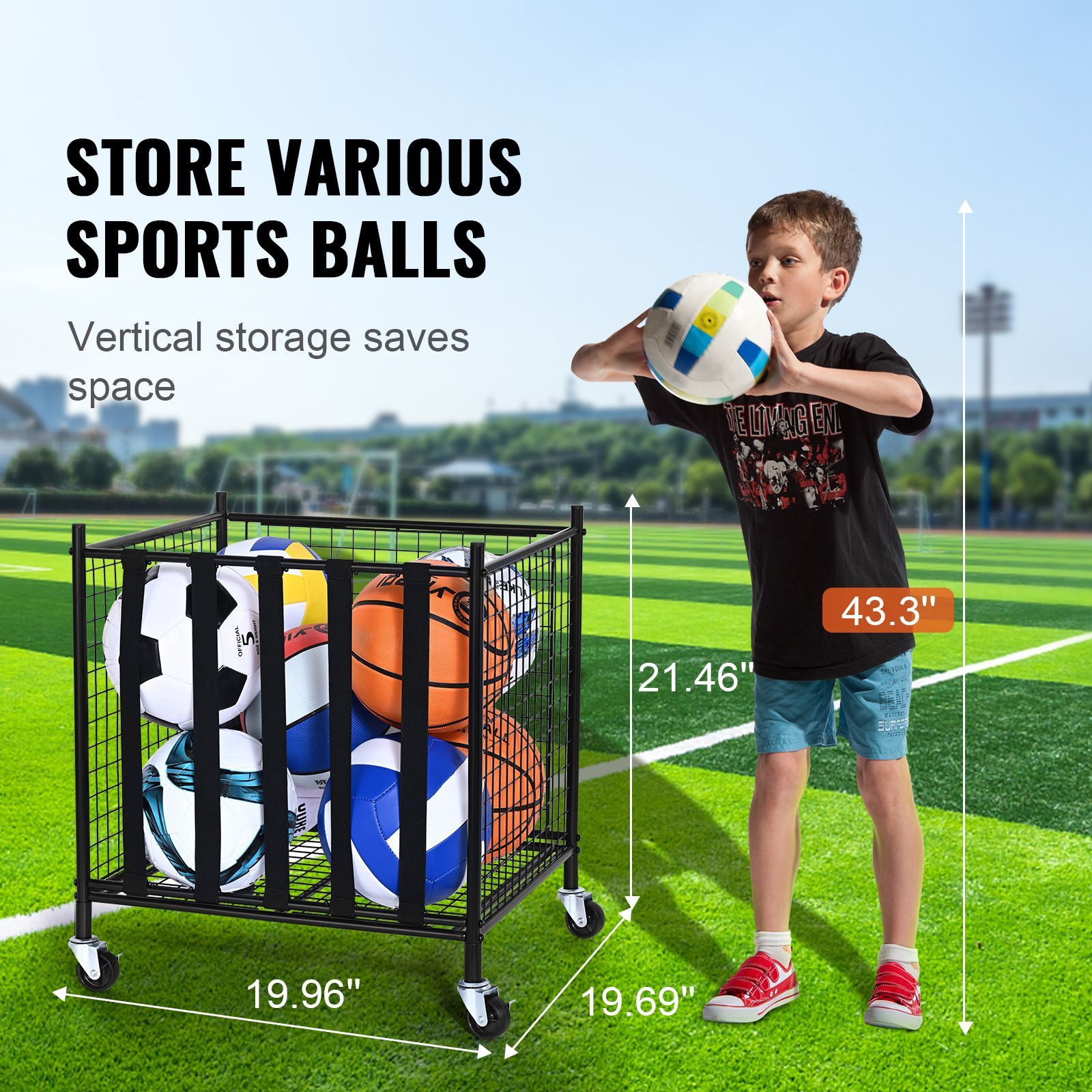 Rolling Sports Ball Storage Ca - Sports Equipment In School review and price
