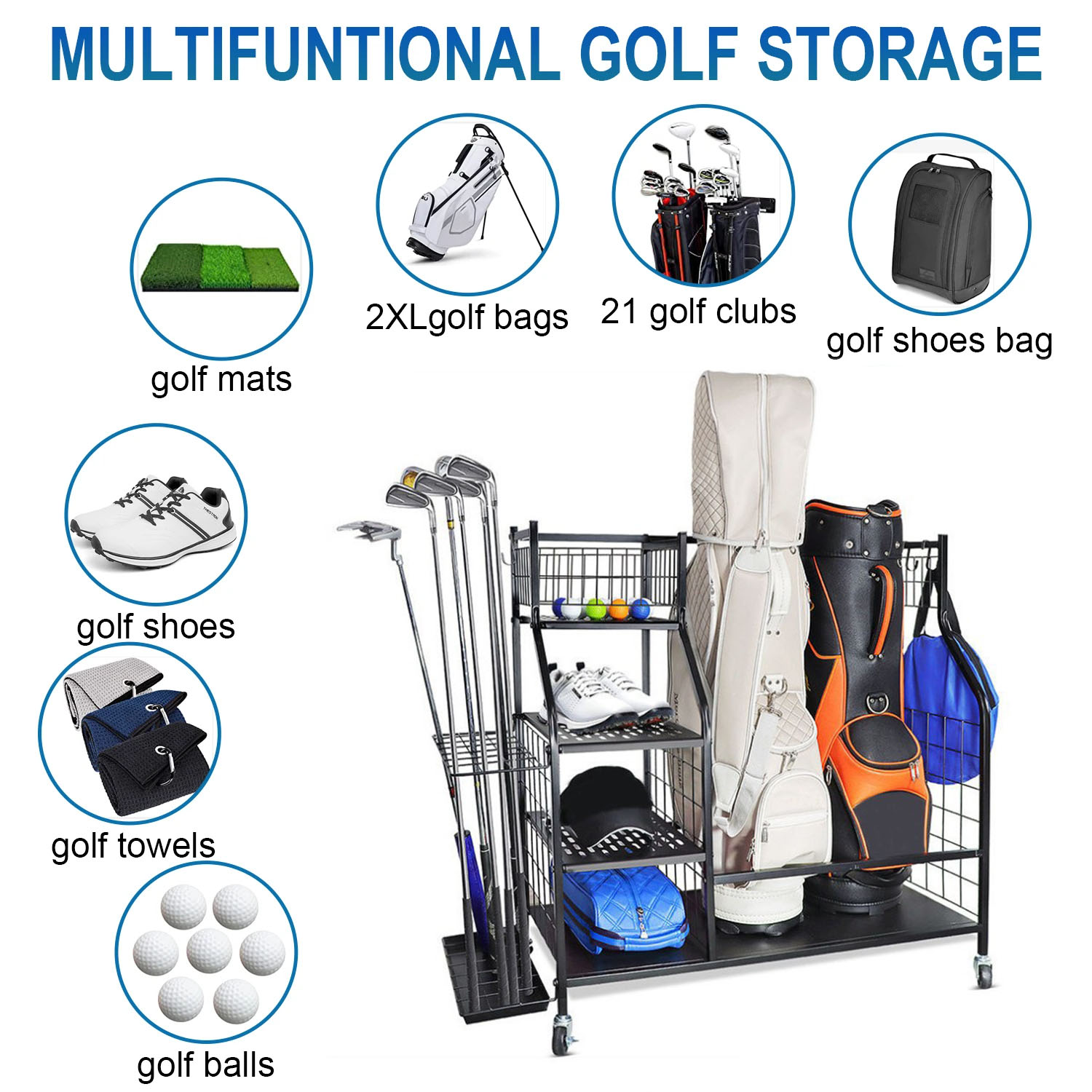 Golf Bag Storage Garage Organi - Sports Equipment Garage Organizer review and price