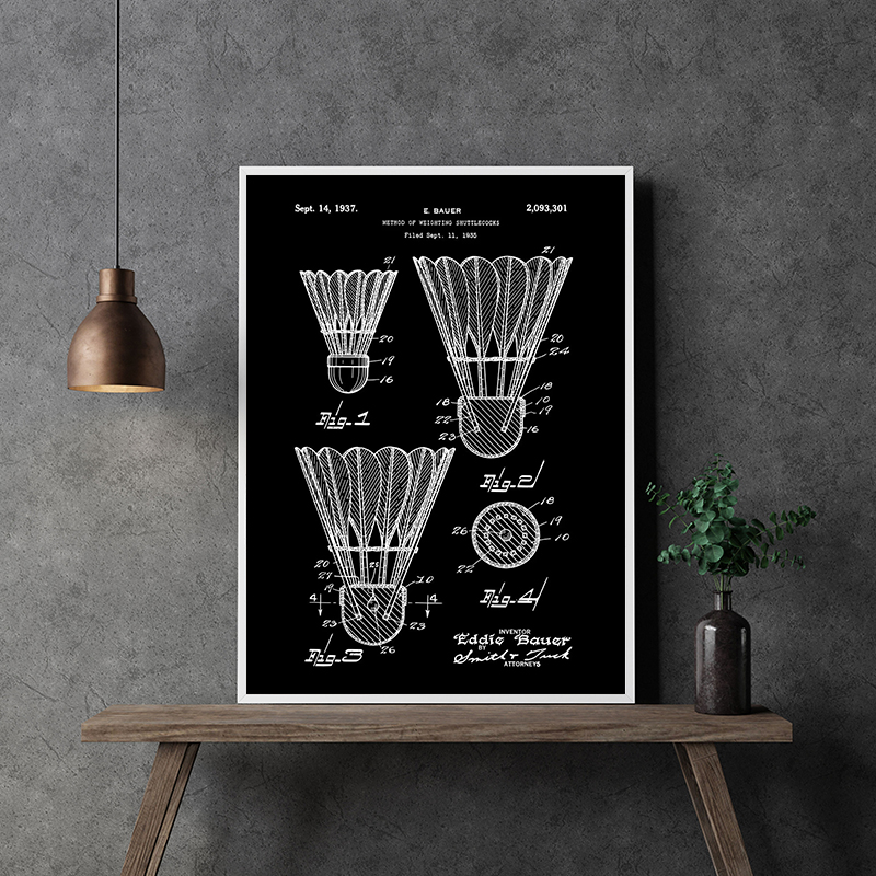Patent Black And White poster  - Sports Equipment Drawing review and price