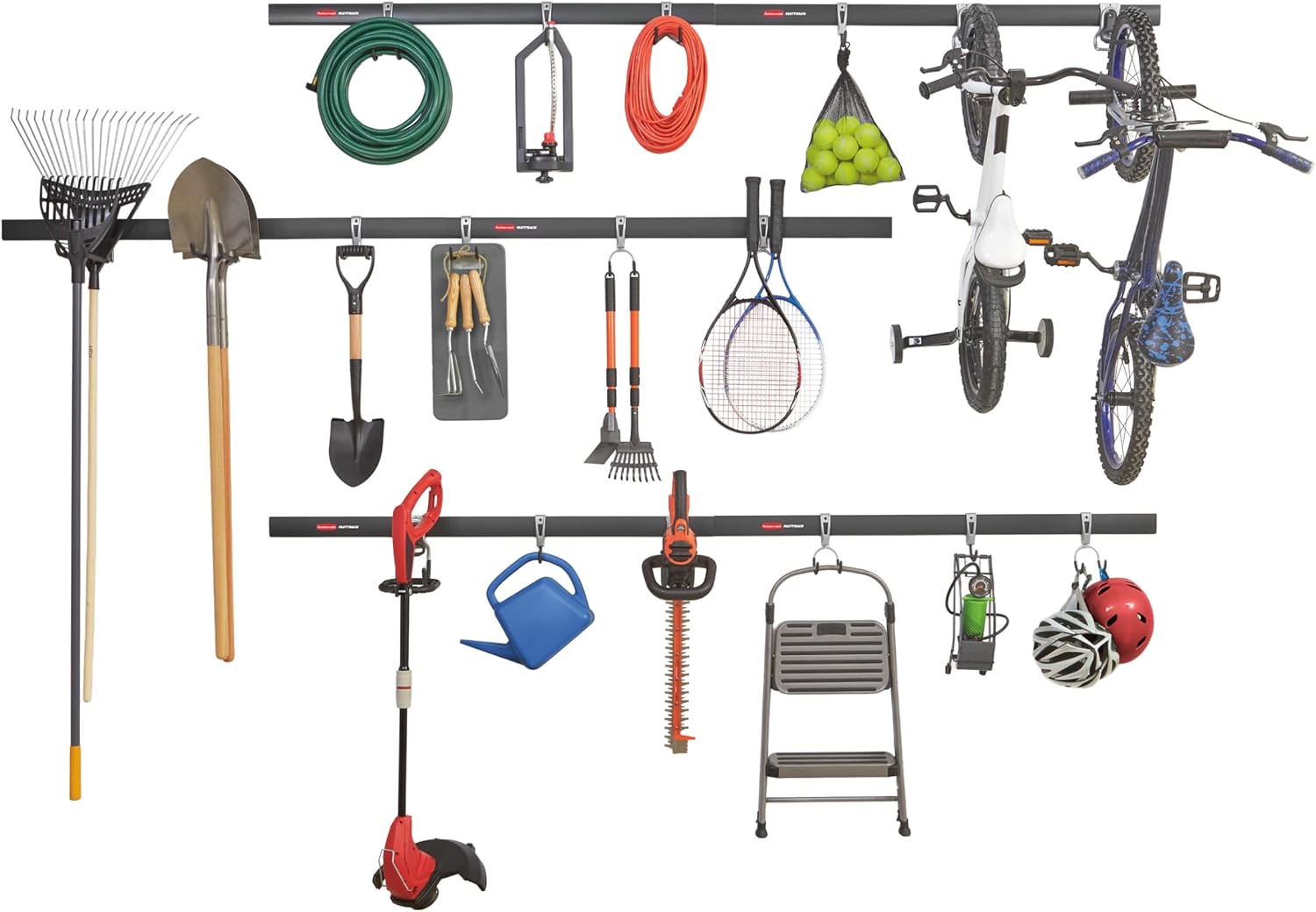 24-Piece Wall Mounted Garage S - Sports Equipment Garage Organizer review and price