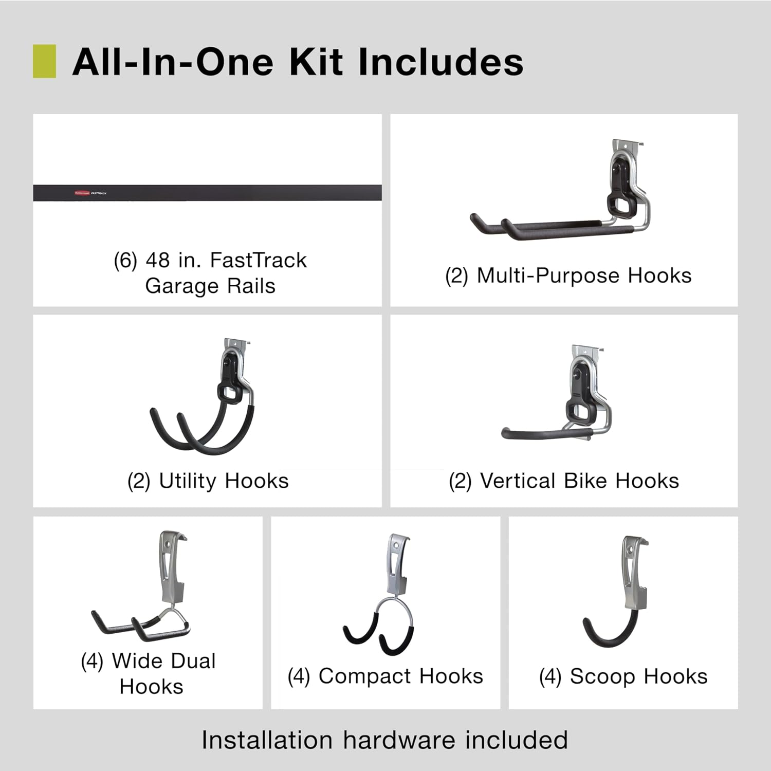 24-Piece Wall Mounted Garage S - Sports Equipment Garage Organizer review and price